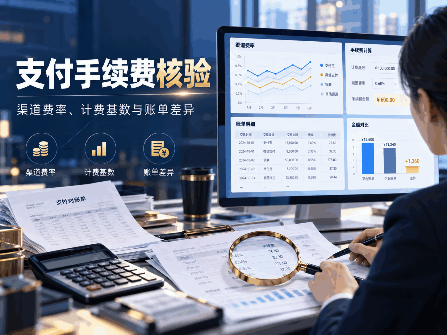 支付手续费核验｜渠道费率、计费基数与账单差异