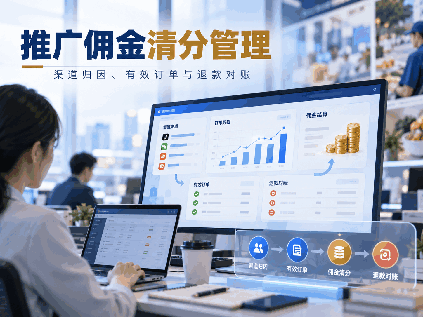 推广佣金清分管理｜渠道归因、有效订单与退款对账