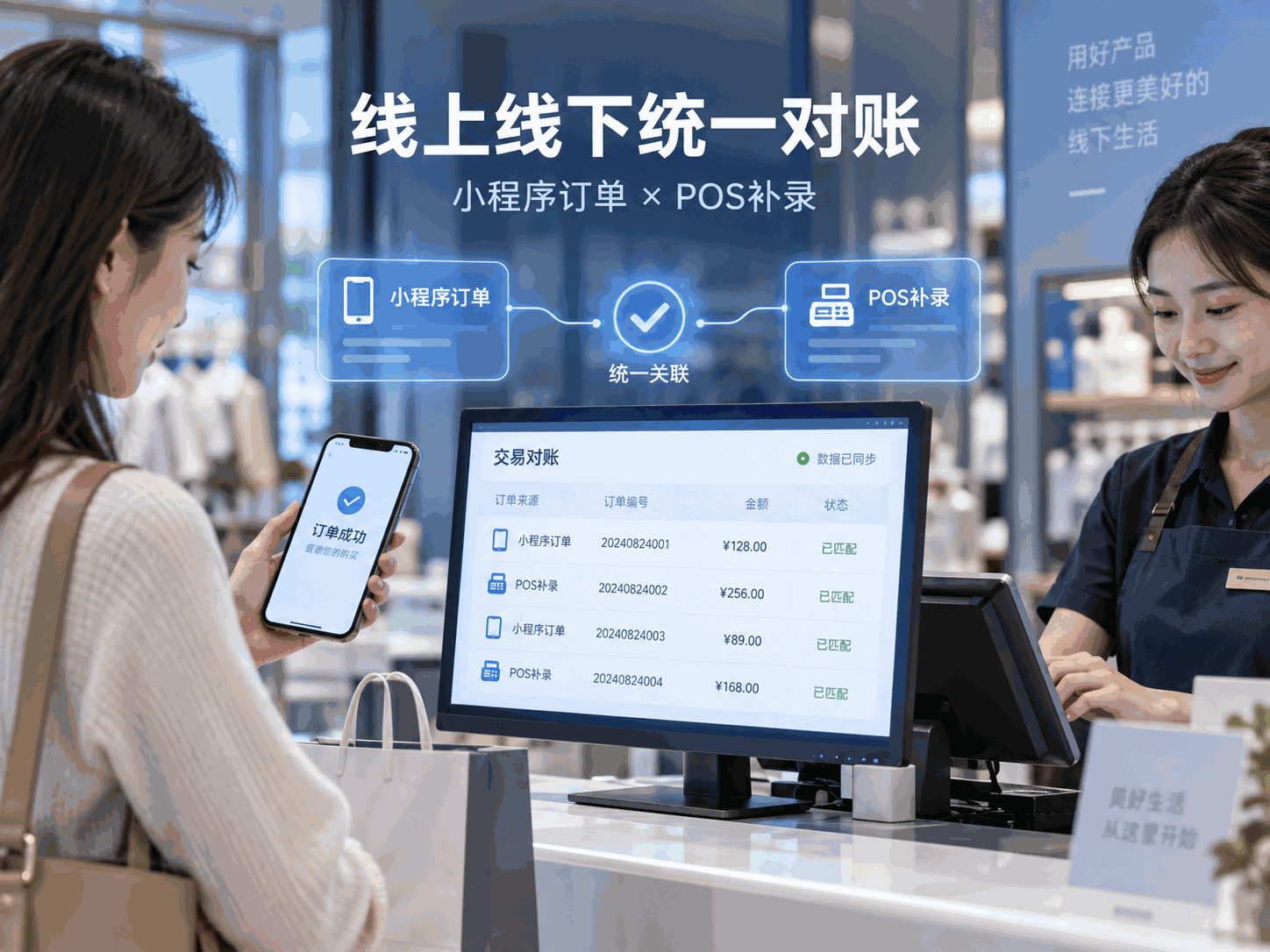 小程序订单与门店POS补款对账｜线上线下交易统一关联